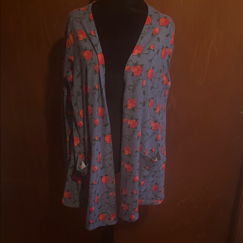 LuLaRoe Black and Gray Cardigan